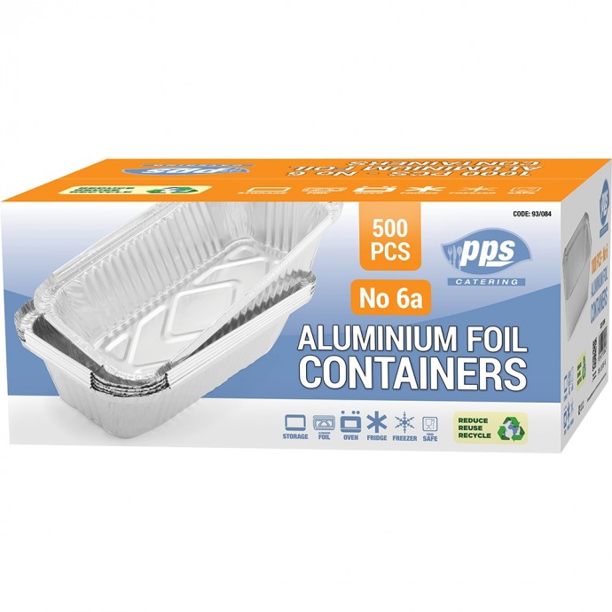 PPS No6A Foil Containers Case, 500 pcs
