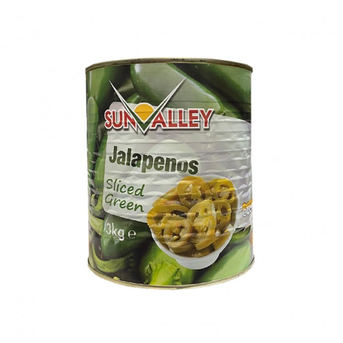 Sunvalley Sliced Green Jalapeno Peppers Tin