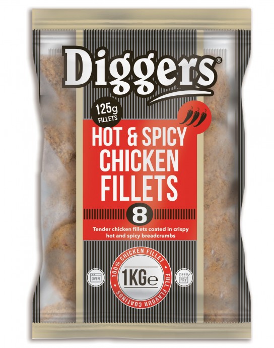 Diggers breaded Hot n Spicy fillet