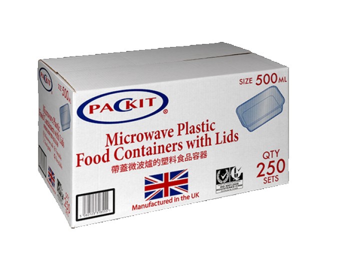 NEW PACK-IT C500 (Strong) + Lids x (250) (Made By SATCO)
