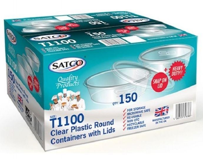 Satco T1100 Round Containers & Lids