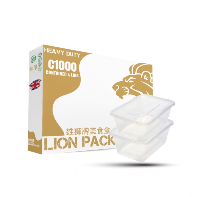 Lion Pack C1000 Strong Containers & Lids x 250