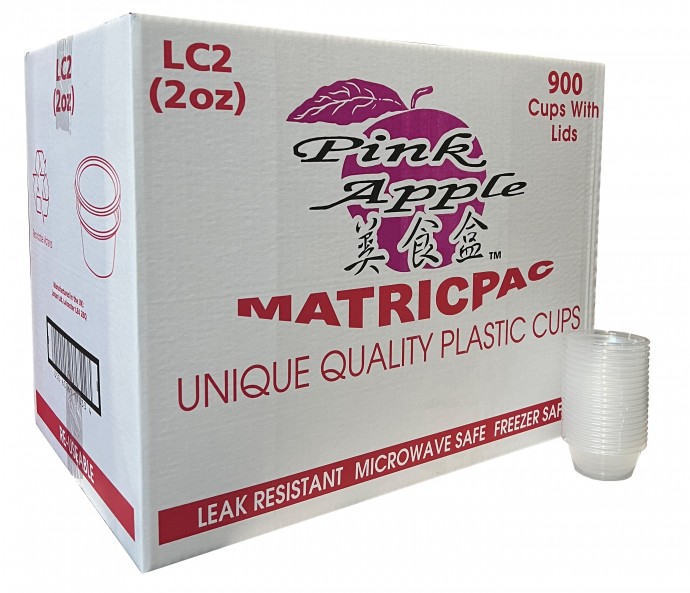 Pinkapple 2oz Clear Cups & Lids x 900 (110/pallet)